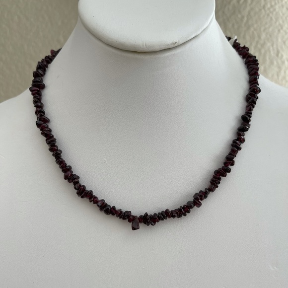Genuine garnet bead necklace - Picture 4 of 6
